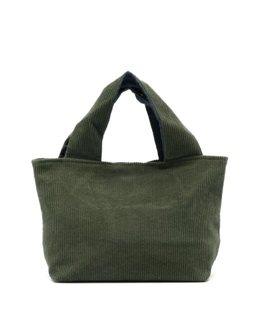 Whyci Green Corduroy Tote Bag