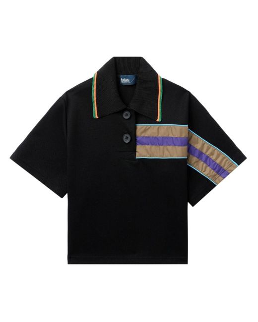 Polo à design asymétrique Kolor en coloris Black