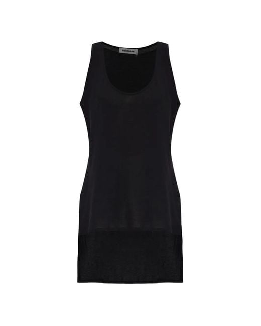 DARKPARK Black Side Slit Tank Top