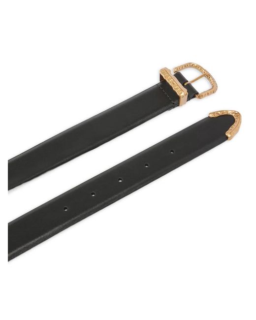 Pinko White Buckled Leather Belt