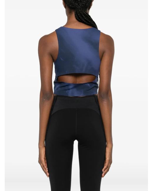 On Shoes Blue Scoop-Neck Tank Top