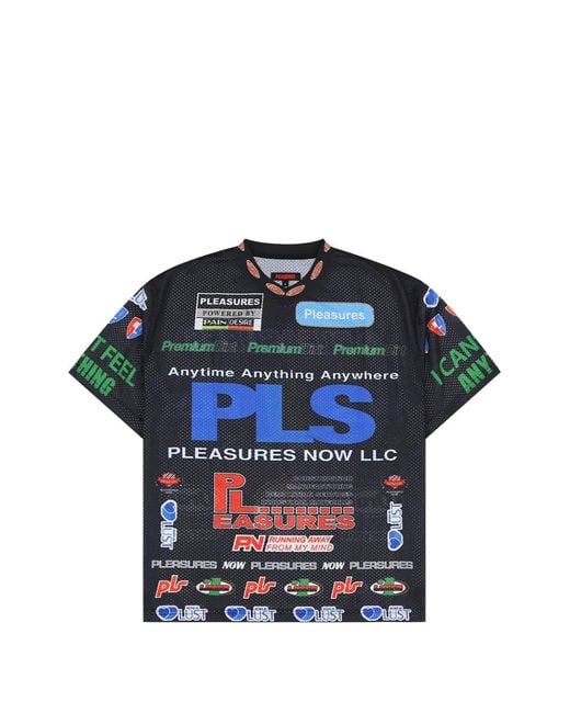 Pleasures Blue Oral Graphic-Print T-Shirt