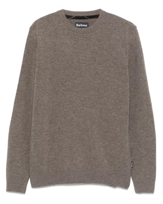 Barbour Brown Wool Sweater for men