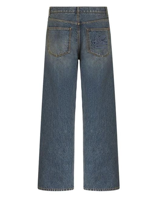 Etro Blue Vintage Cotton Denim Jeans for men