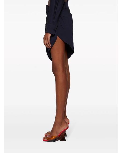 Jacquemus Blue La Mini Jupe Saudade Draped Skirt