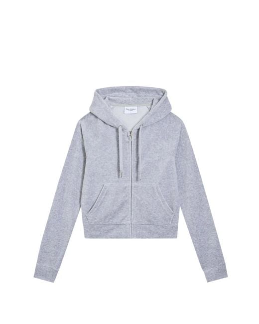 Juicy Couture Blue Logo-Detail Hoodie