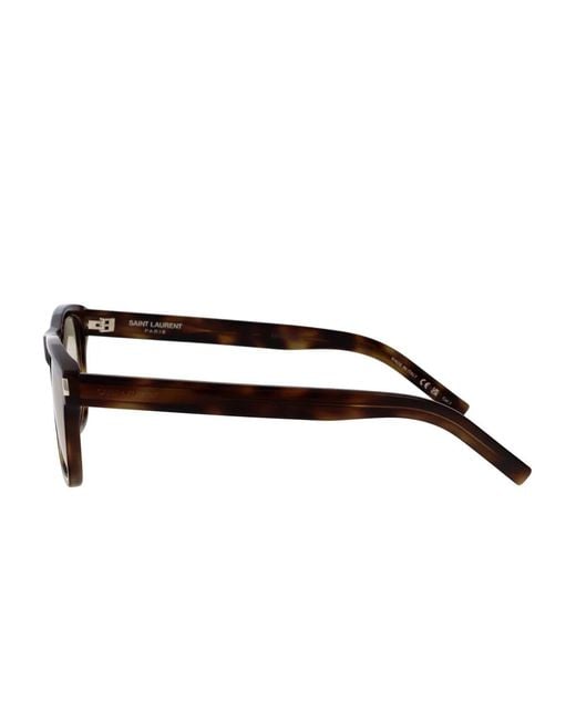 Saint Laurent Brown Rectangle-Frame Sunglasses