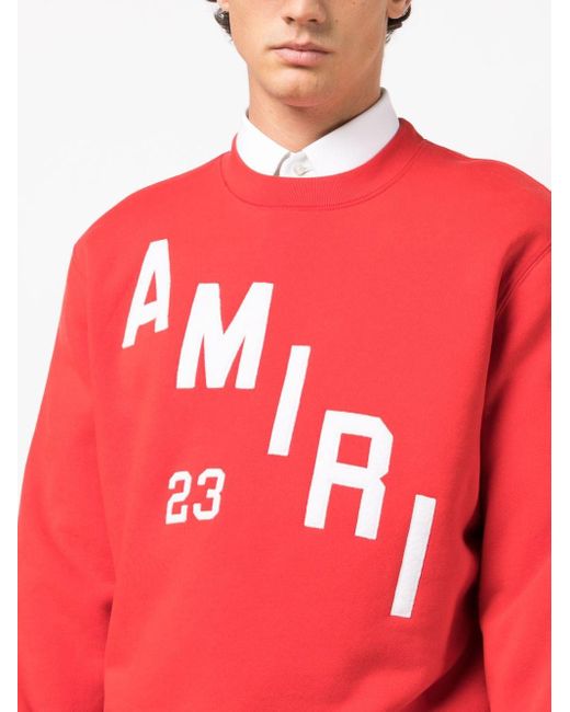 Amiri Red X Browns Hockey Logo-print Sweatshirt - Men's - Fabric for men