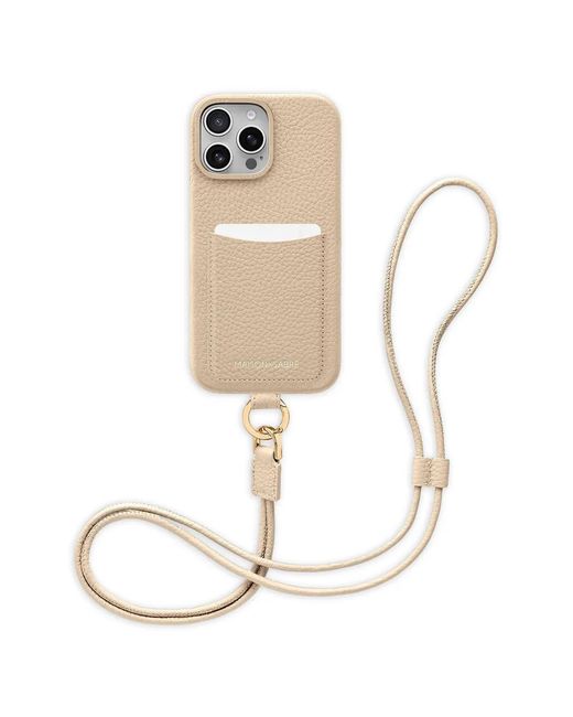 Maison De Sabre White Sling Leather Iphone 16 Pro Max Phone Case