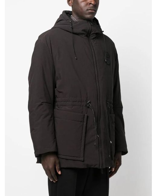 Off-White c/o Virgil Abloh Black Logo-Patch Padded Jacket for men