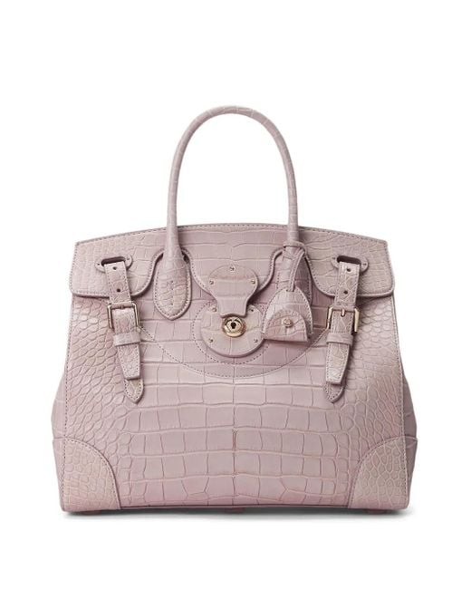 Ralph Lauren Pink Medium Ricky 33 Two-Way Handbag