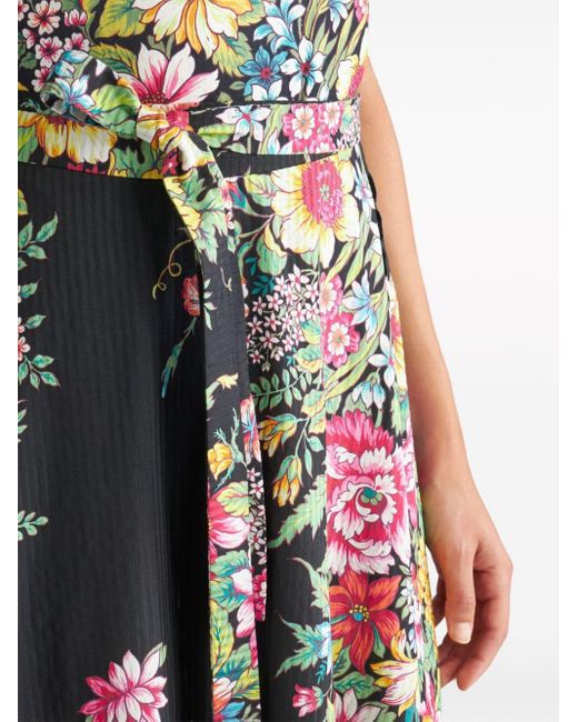 Falda midi con estampado floral Etro de color Black