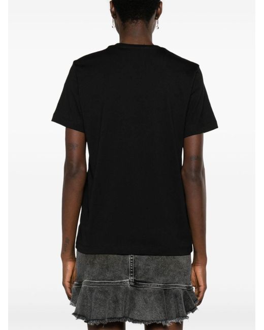 MSGM Black T-shirt Clothing