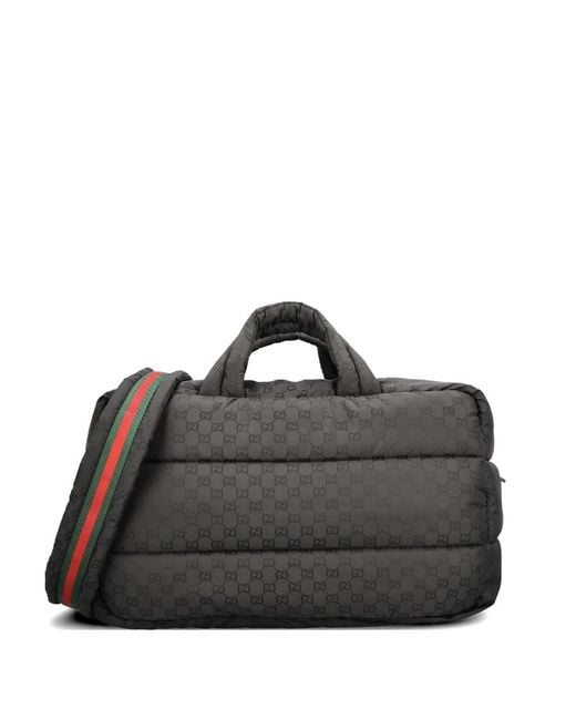 Gucci Black Gg Supreme Quilted Messenger Bag for men