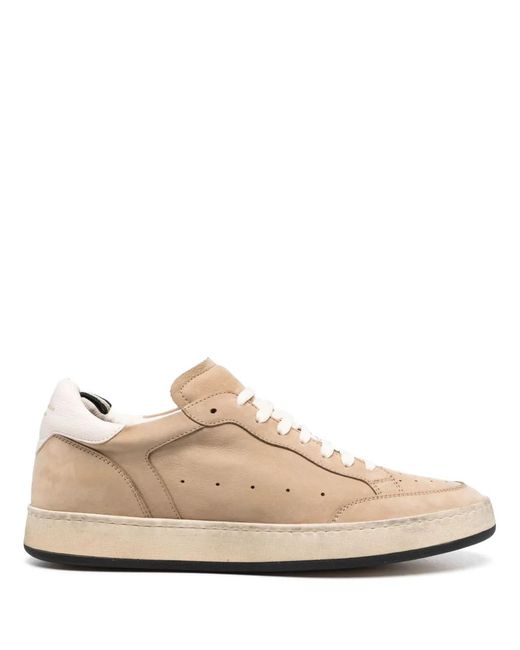 Officine Creative Natural Lace-Up Leather Sneakers for men