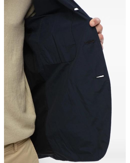 Woolrich Blue Single-Breasted Patch-Pocket Blazer for men