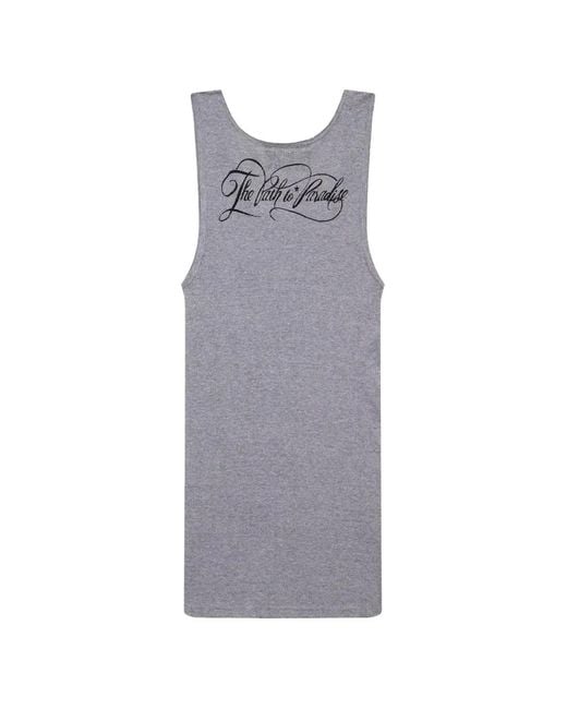 HELLSTAR Gray Printed Tank Top for men