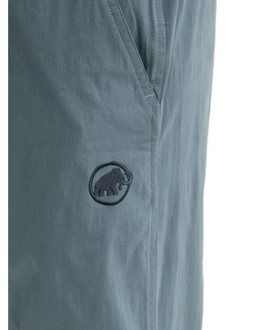 Mammut Blue Organic Cotton Performance Trousers for men