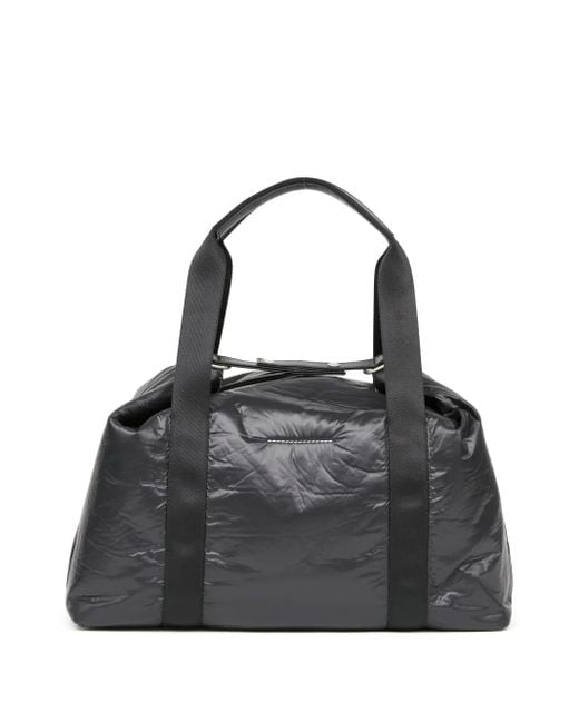 MM6 by Maison Martin Margiela Black Crunched Weekend Bag