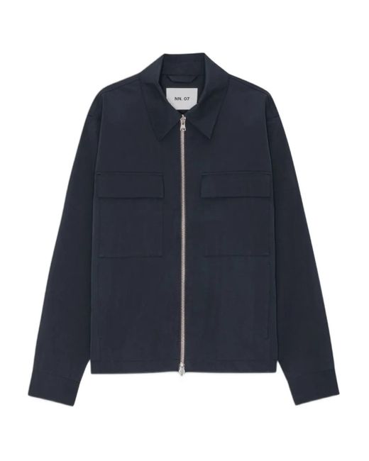 メンズ NN07 Zip-up Utility Jacket Blue