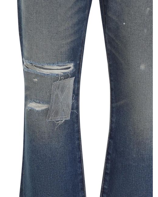 GALLERY DEPT. Blue Ripped Patch Jeans for men