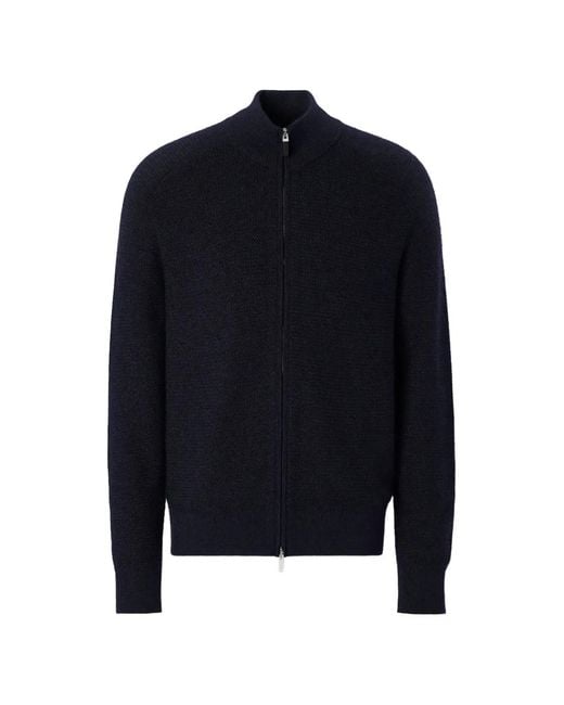 Zegna Blue Cashseta Full-Zip Cardigan for men