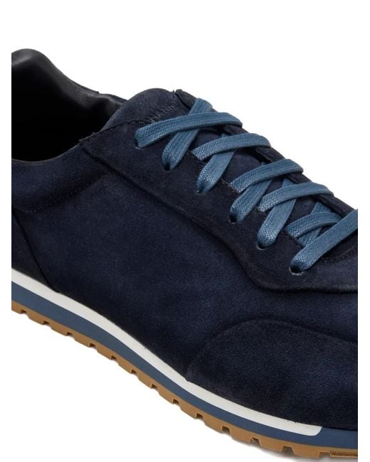 Magnanni Shoes Blue Lace-Up Sneakers for men