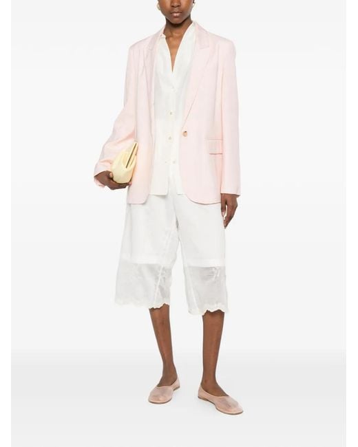 Forte_forte Pink Button Single-Breasted Blazer