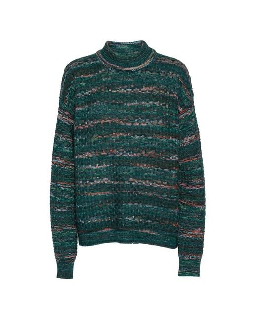 Henrik Vibskov Green Disguise Knitted Wool Sweater for men