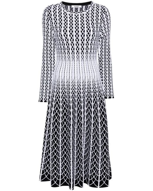 Antonino Valenti White Striped Midi Dress