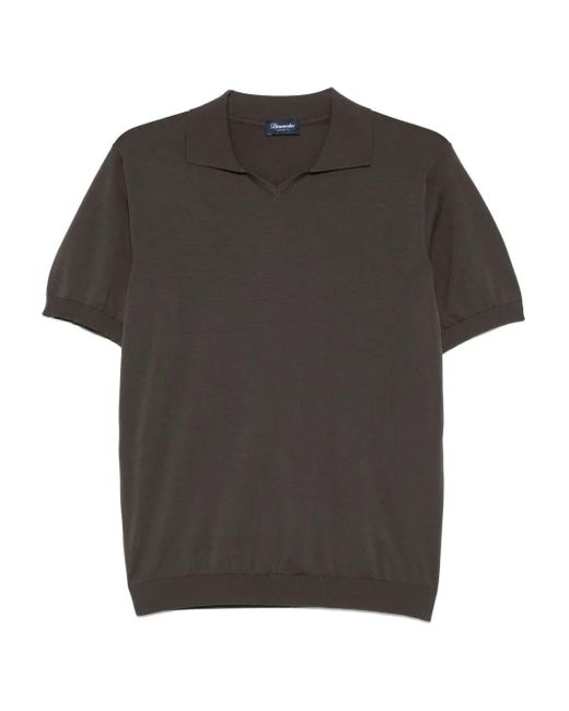 Drumohr Black Cotton T-Shirt for men