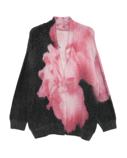 Alberta Ferretti Pink Floral Cardigan