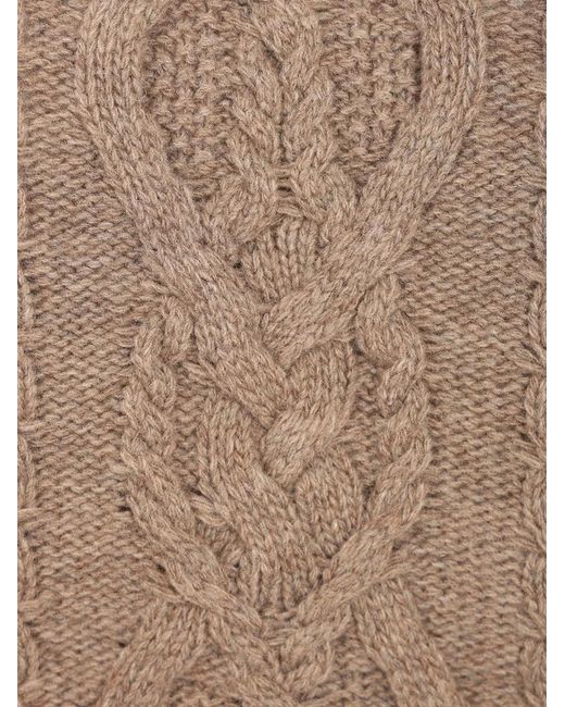 Weekend by Maxmara Natural Cable-Knit Crew-Neck Sweater