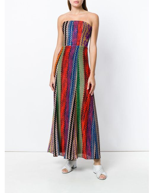 strapless embroidered dress