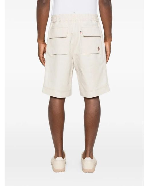 Moncler White Zip-Pocket Cargo Shorts for men