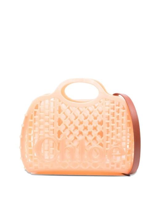 Chloé Orange Cage Tote Bag
