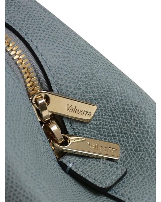 Valextra Metallic Mini Saffiano Leather Top-Handle Bag
