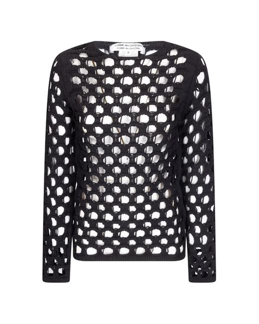 Comme des Garçons Black Openwork Sweater