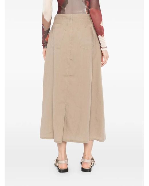 JNBY Natural Ramie Midi Skirt