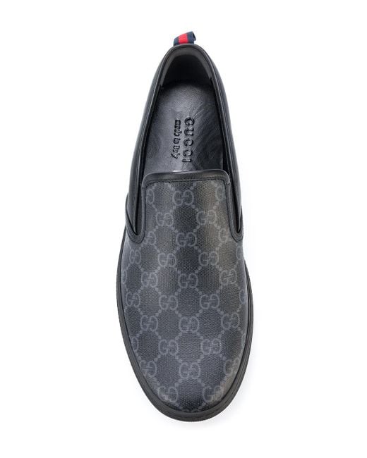 Gucci Gg Supreme Slip-on Sneakers in Black for Men | Lyst display picture 1