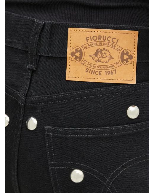 Fiorucci Black Embellished Flared Jeans