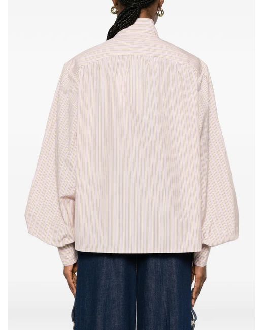 Blusa A Rayas Con Botones Zimmermann de color Pink