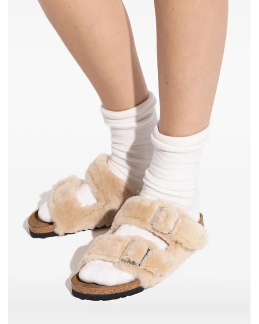Arizona buckle-strap flat sandals Birkenstock de color White