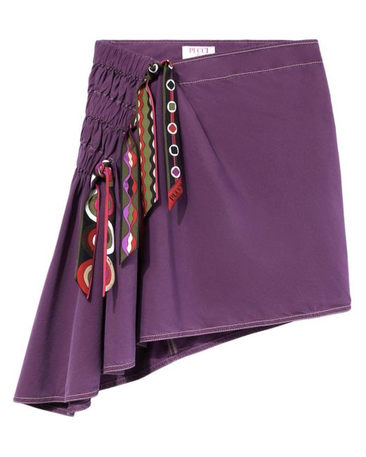 Emilio Pucci Purple Vivara Print Miniskirt