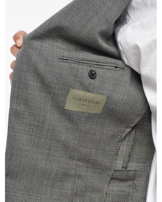 Corneliani Gray Circle Houndstooth Blazer for men