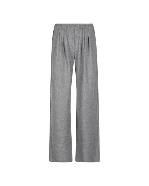 Pinko Gray Logo-Patch Elasticated Trousers