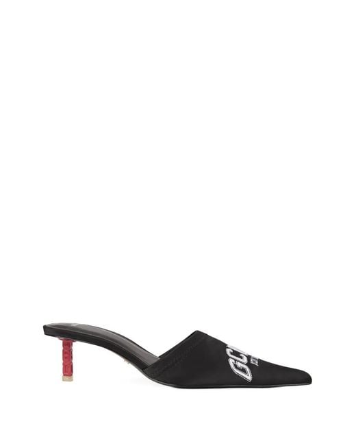 Gcds White Logo-Embroidered Mules