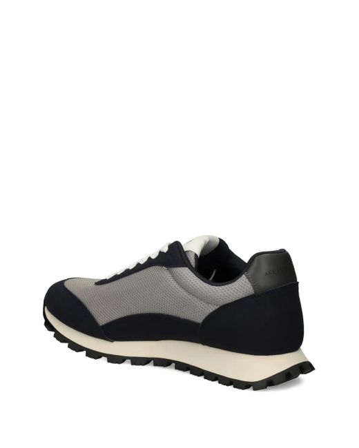 ARMANI EXCHANGE Black Logo-Detail Sneakers for men