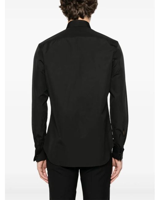 Canali Black Cotton Shirt for men
