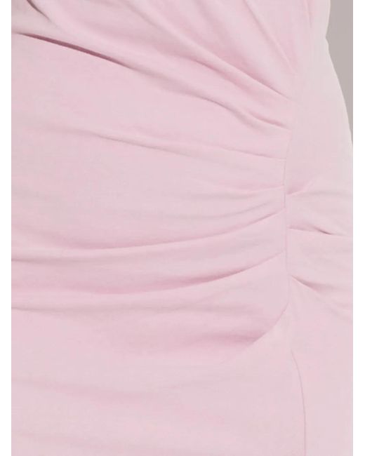 Isabel Marant Pink Nadela Ruched Detailed Midi Dress